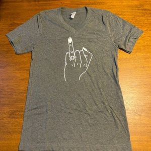 Grey graphic t-shirt - newlywed comfy T small